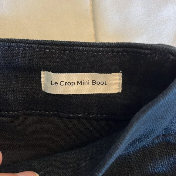 Frame Le Crop Mini Boot Black size 26  Raw Hemline Streetwear Edgy. NWOT - Picture 10 of 17